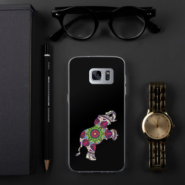 Samsung Case Mandala Elephant Black