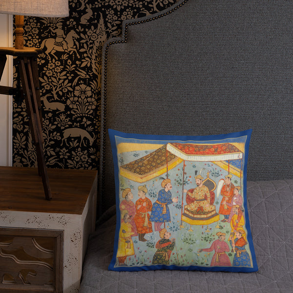 Antique Art Print Decorative Throw Pillow & Cushion The Ambassador bed