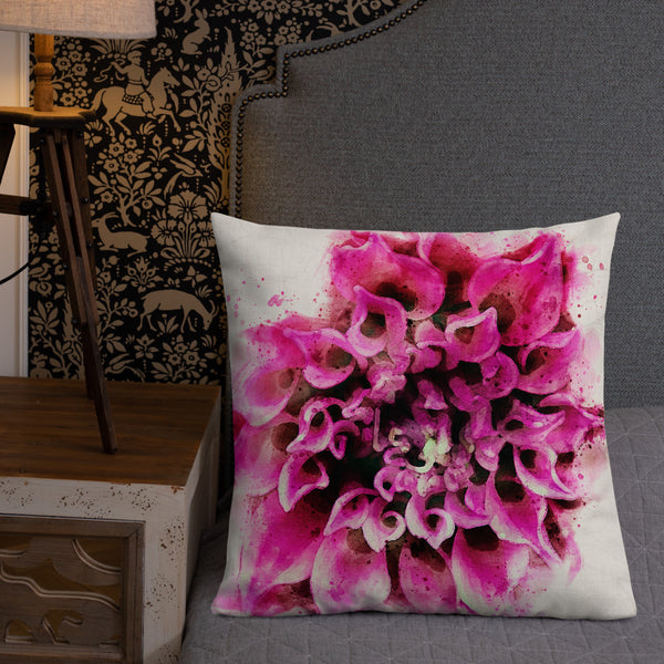 Art Premium  Decorative Throw Pillow & Cushion - Dahlia