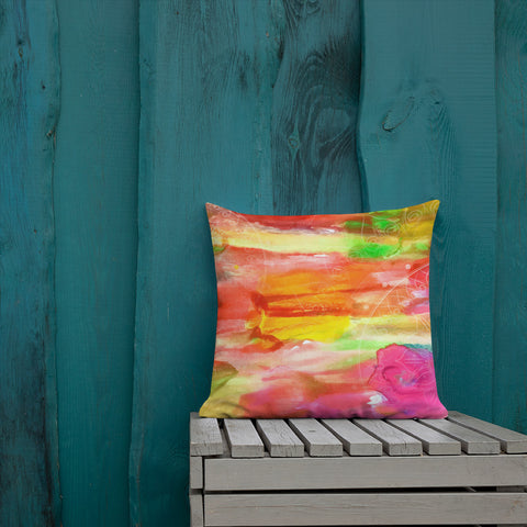 Antique Art Print  Decorative Throw Cushion & Pillow  - Holi Mandala 2