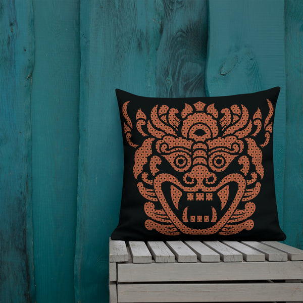 Art Premium  Decorative Throw Pillow & Cushion - Barong Black