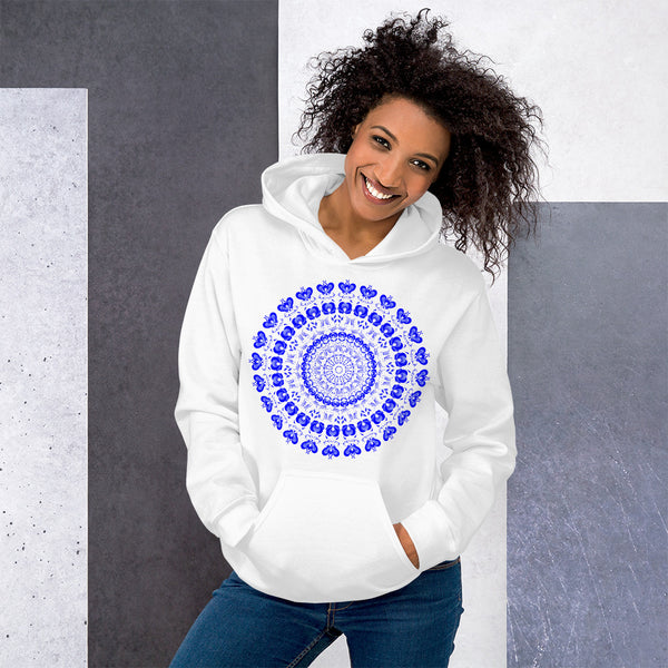Hoodie Blue Mandala