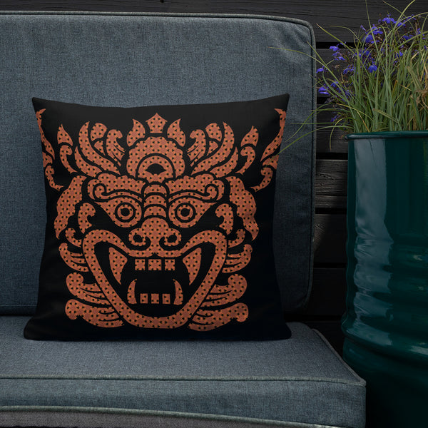 Art Premium  Decorative Throw Pillow & Cushion - Barong Black
