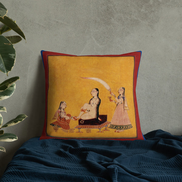 Vintage Art Print  Decorative Throw Pillow / Cushion including insert, 18x18  & 22x22 inches Getting Ready