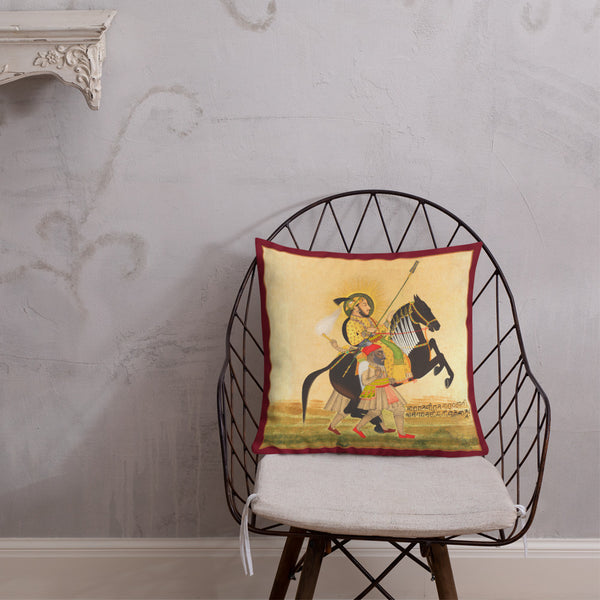 Antique Art Print Decorative Throw Pillow & Cushion The Chieftan chair