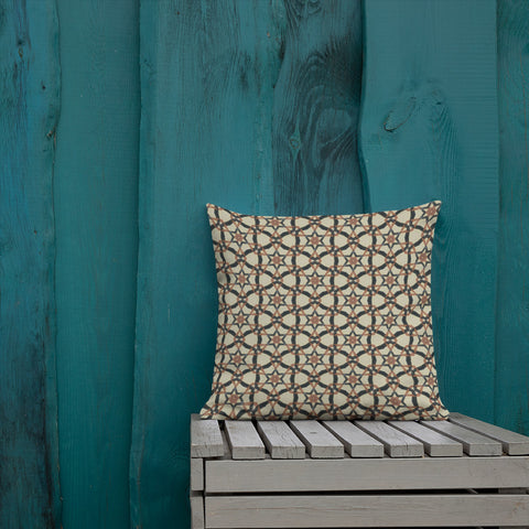 Art Premium  Decorative Throw Pillow & Cushion - Pale Hexagon