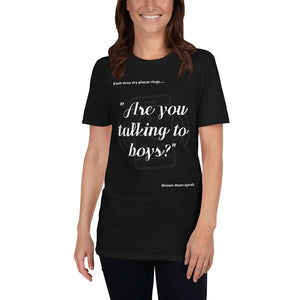 Cotton Unisex T-Shirt Talking to boys