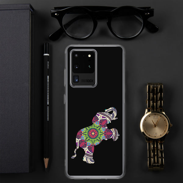 Samsung Case Mandala Elephant Black