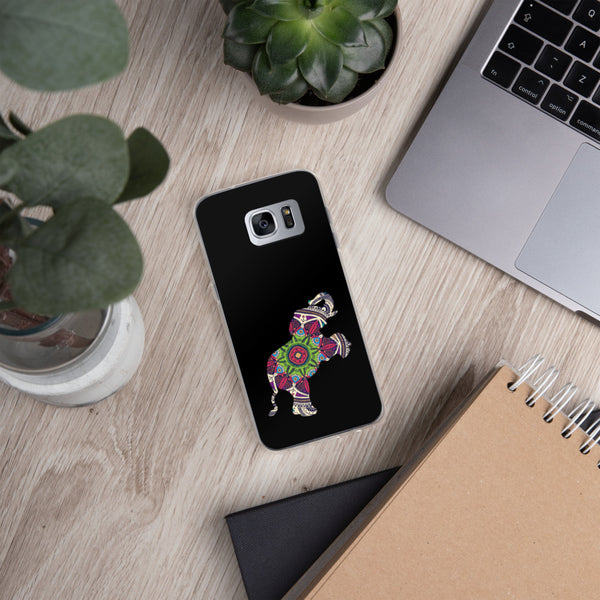 Samsung Case Mandala Elephant Black