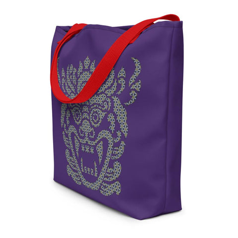 Traditional South Asian Dragon Design Beach Bag