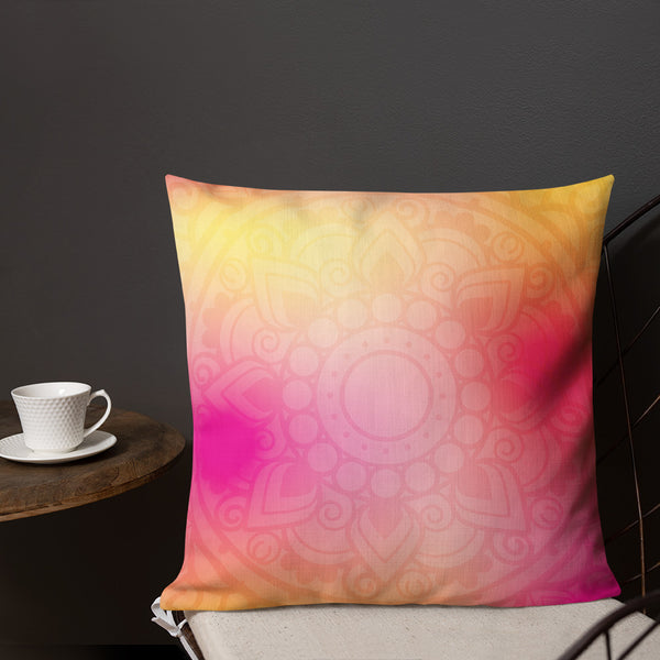 Antique Art Print Decorative Throw Pillow & Cushion - Holi Mandala