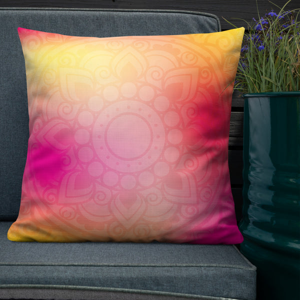 Antique Art Print Decorative Throw Pillow & Cushion - Holi Mandala
