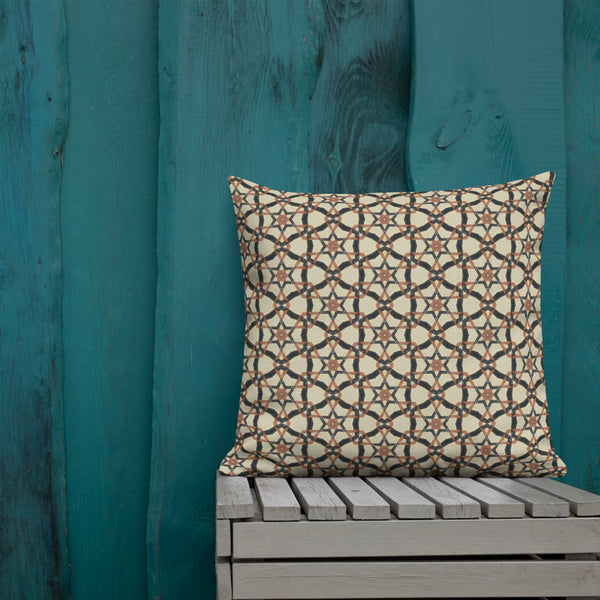 Art Premium  Decorative Throw Pillow & Cushion - Pale Hexagon