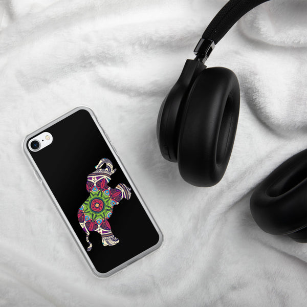 iPhone Case Mandala Elephant Black