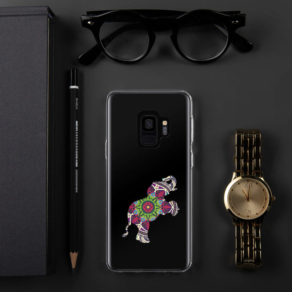 Samsung Case Mandala Elephant Black