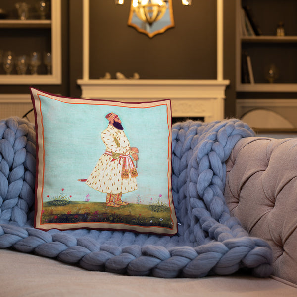 Antique Art Print Decorative Throw Pillow & Cushion Safdarjung rug
