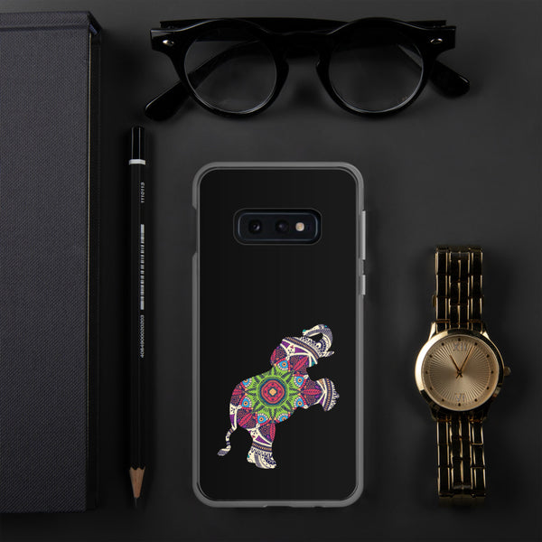 Samsung Case Mandala Elephant Black