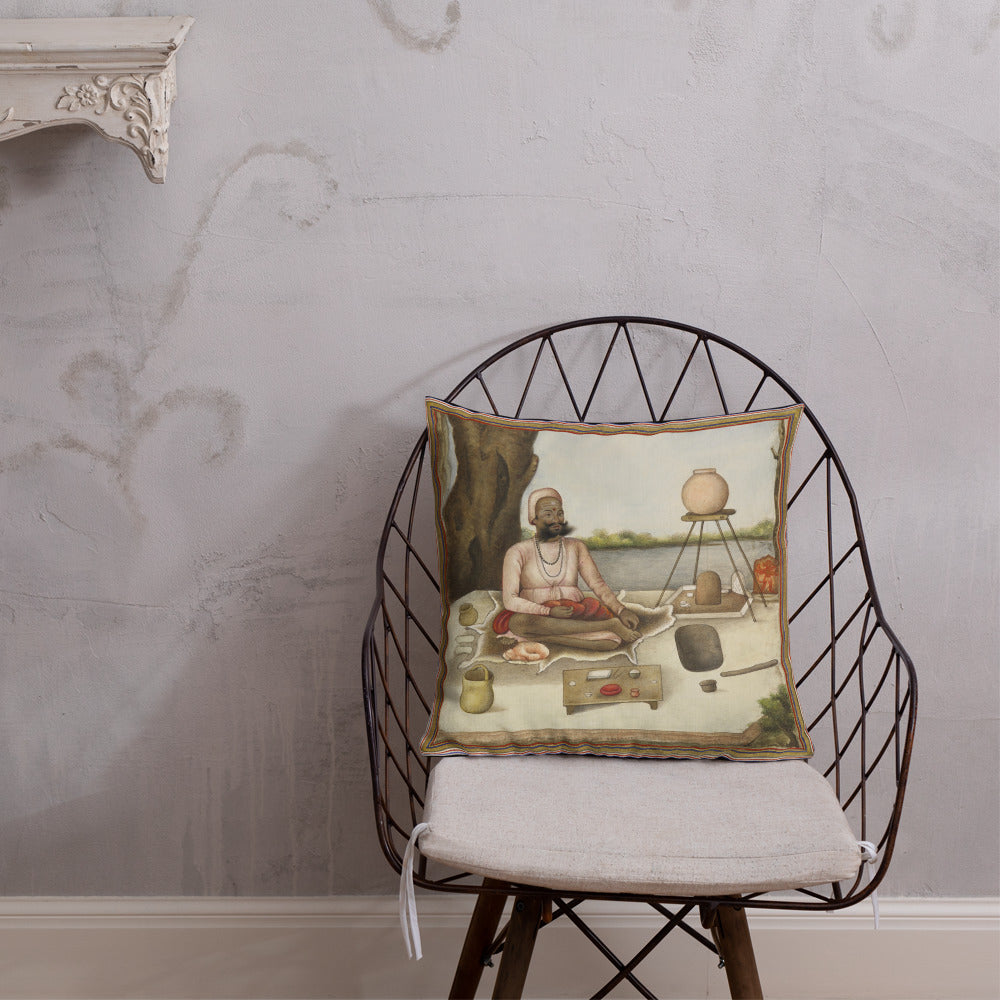 Antique Art Print Decorative Throw Pillow & Cushion Mendicant chair