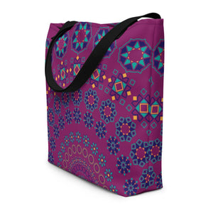 Traditional South Asian Mandala Design Beach Bag