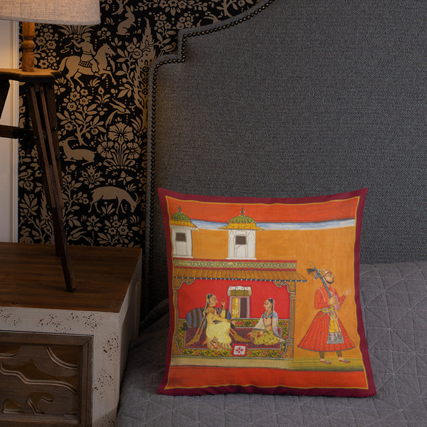 Vintage Art Print  Decorative Throw Pillow / Cushion including insert, 18x18  & 22x22 inches  Friends