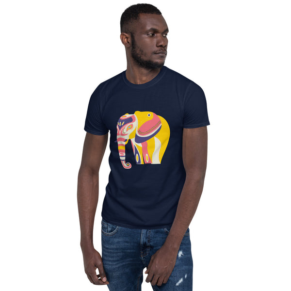 Cotton Unisex T-Shirt Yellow Elephant