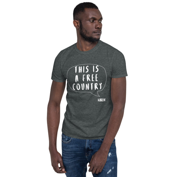 Cotton Unisex T-Shirt Karen Speak 5 Grey