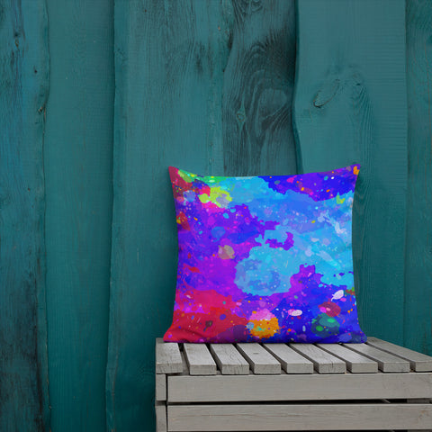 Antique Art Print Decorative Throw Pillow & Cushion - Holi Splash