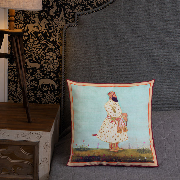Antique Art Print Decorative Throw Pillow & Cushion Safdarjung bed