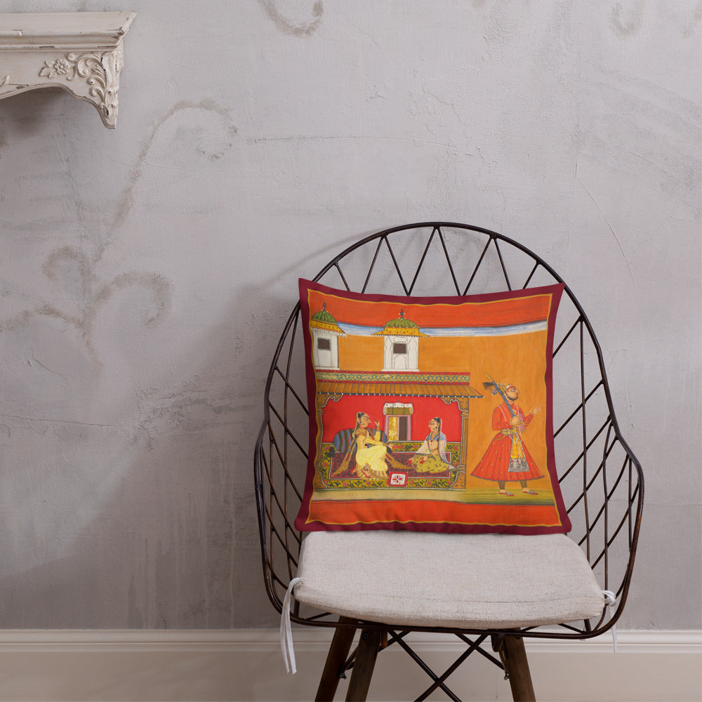 Vintage Art Print  Decorative Throw Pillow / Cushion including insert, 18x18  & 22x22 inches  Friends