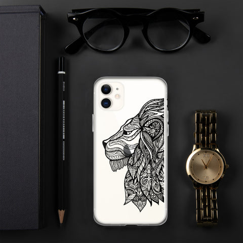 iPhone Case Mandala Lion Transparent Background