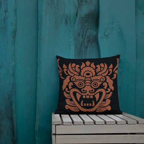 Art Premium  Decorative Throw Pillow & Cushion - Barong Black