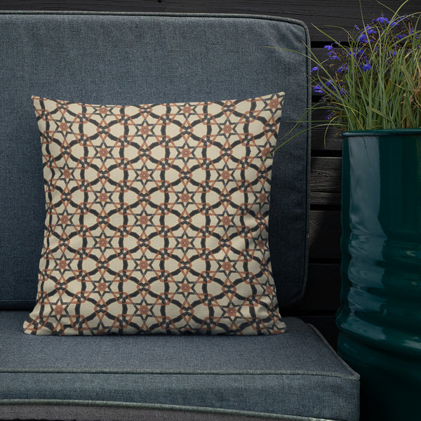 Art Premium  Decorative Throw Pillow & Cushion - Pale Hexagon