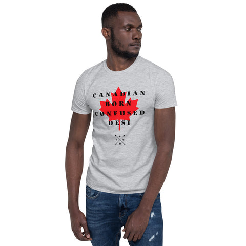 Cotton Unisex T-Shirt Canadian Born Desi Flag