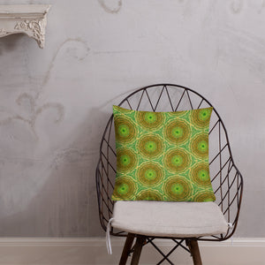 Art Premium  Decorative Throw Pillow & Cushion - Green Marigold