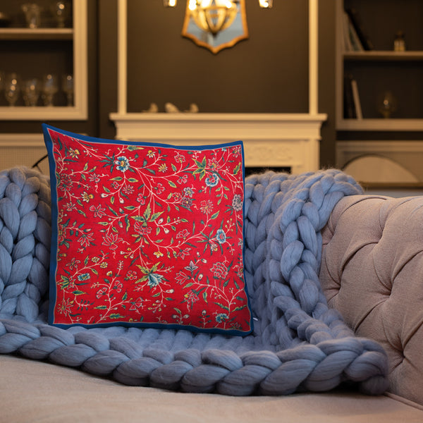 Art Premium  Decorative Throw Pillow & Cushion - Antique Floral Rug