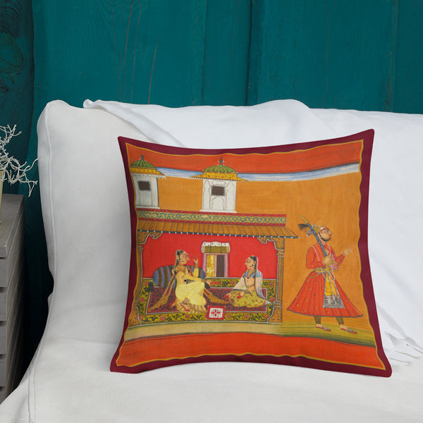 Vintage Art Print  Decorative Throw Pillow / Cushion including insert, 18x18  & 22x22 inches  Friends