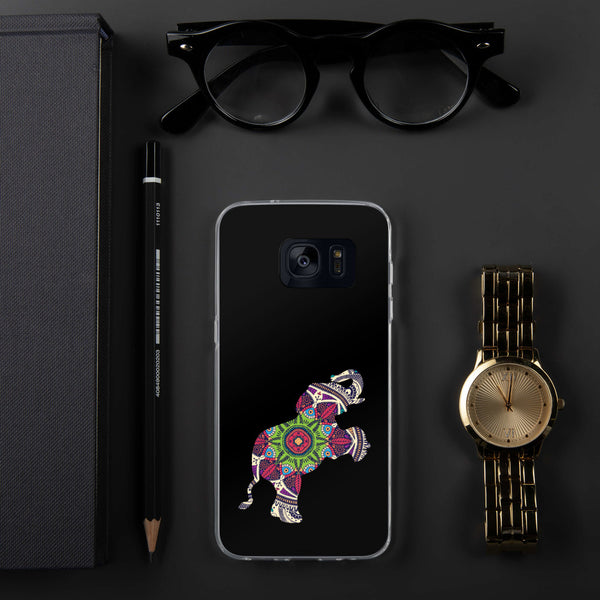 Samsung Case Mandala Elephant Black