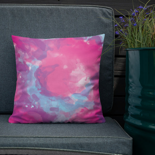 Antique Art Print Decorative Throw Pillow & Cushion - Pink Holi
