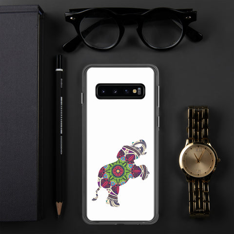 Samsung Case Mandala Elephant White