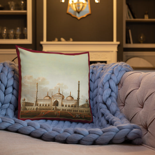 Vintage Art Print  DecorativeThrow Pillow / Cushion including insert, 18x18  & 22x22 inches Lucknow