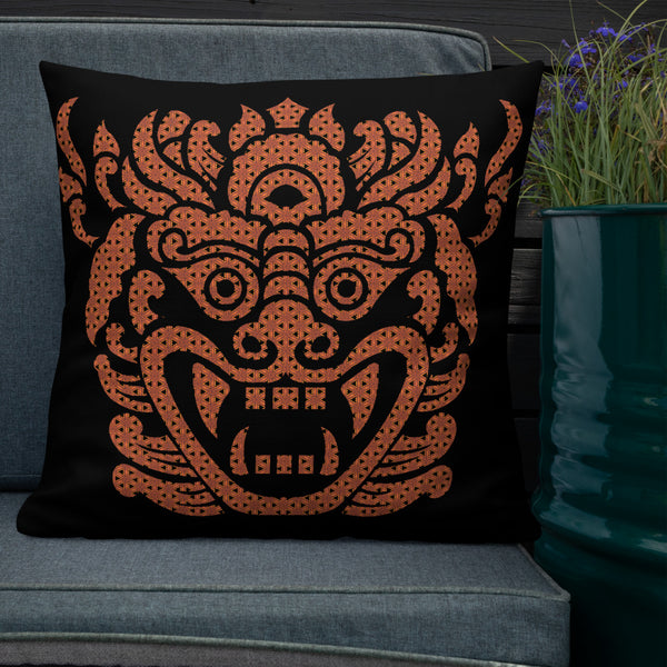 Art Premium  Decorative Throw Pillow & Cushion - Barong Black