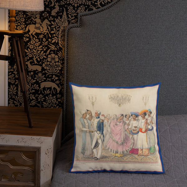 Antique Art Print Decorative Throw Pillow & Cushion The Nautch bed