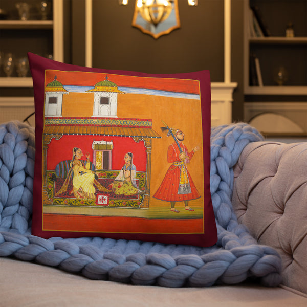 Vintage Art Print  Decorative Throw Pillow / Cushion including insert, 18x18  & 22x22 inches  Friends