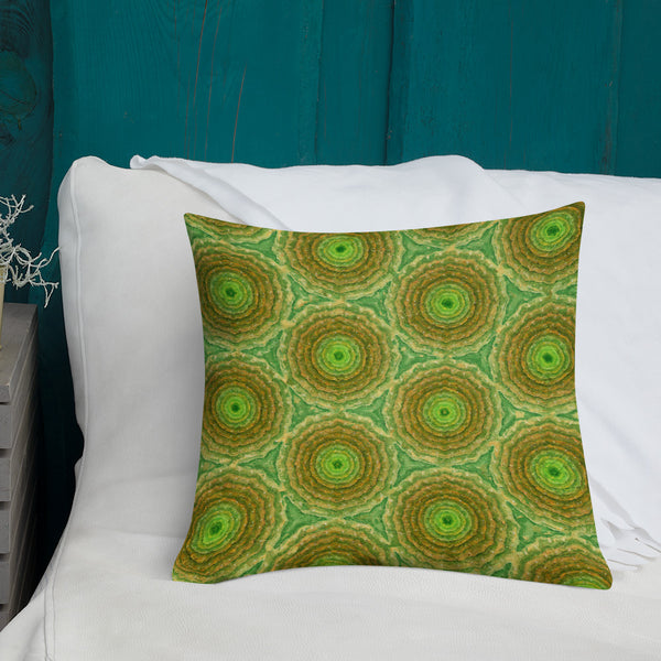 Art Premium  Decorative Throw Pillow & Cushion - Green Marigold