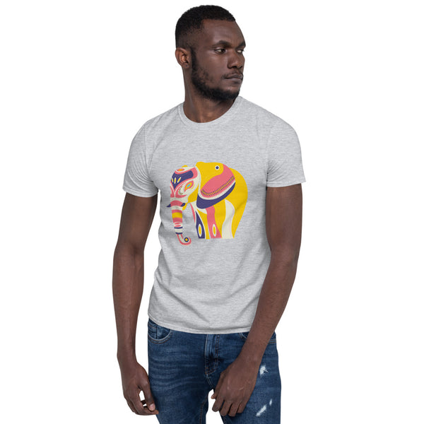 Cotton Unisex T-Shirt Yellow Elephant