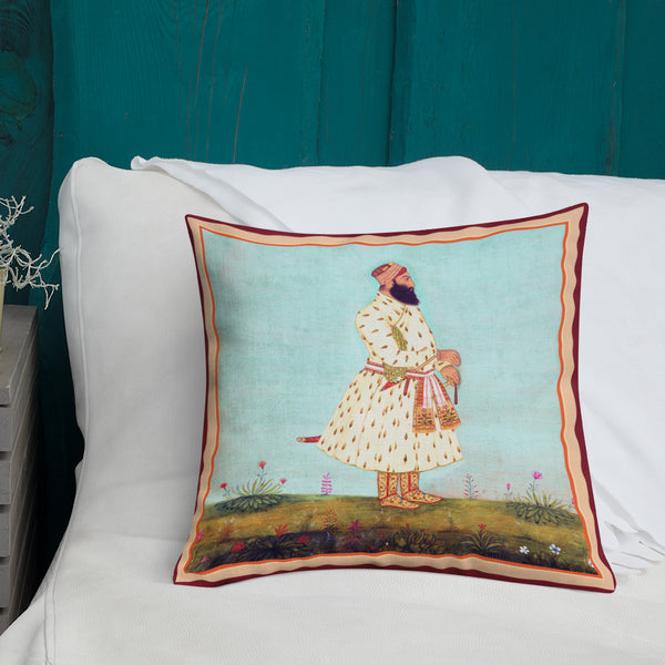 Antique Art Print Decorative Throw Pillow & Cushion Safdarjung couch