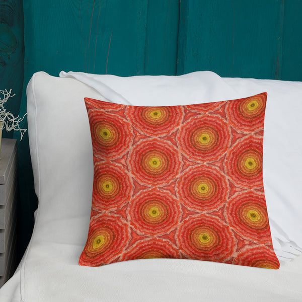 Vintage Art Print  Decorative Throw Pillow / Cushion including insert, 18x18  & 22x22 inches Crimson Marigold
