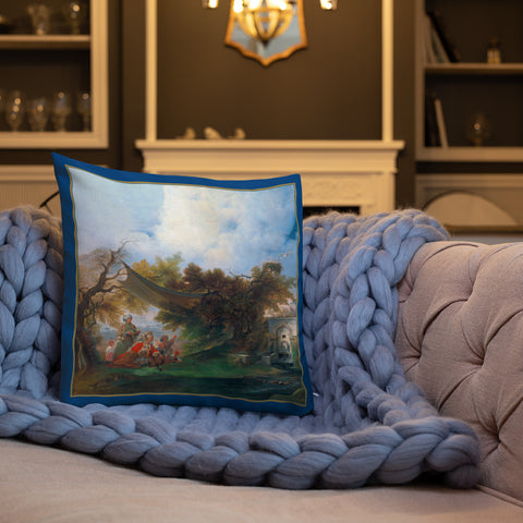 Antique Art Print Decorative Throw Pillow & Cushion Delhi Picnic blanket