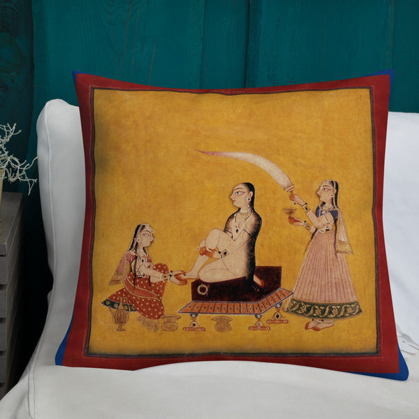 Vintage Art Print  Decorative Throw Pillow / Cushion including insert, 18x18  & 22x22 inches Getting Ready
