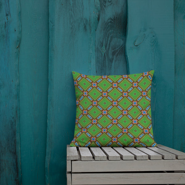 Art Premium  Decorative Throw Pillow & Cushion - Green Afghan